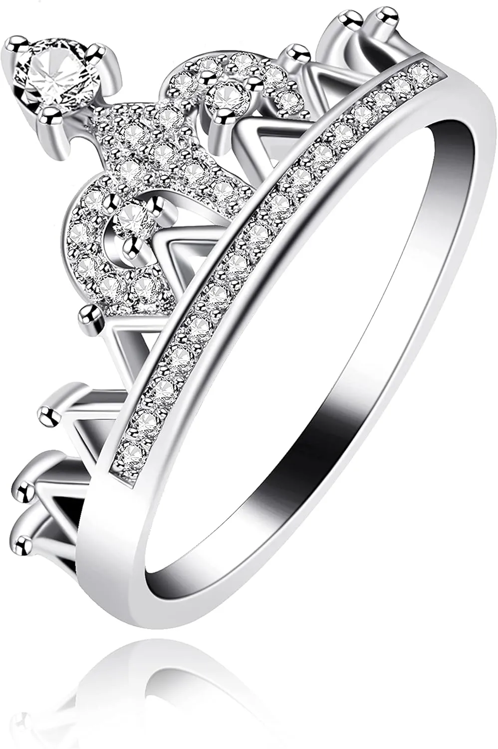 European and American Fashionable Platinum/gold Crown Women's Ring, Personalized Inlaid with Zircon Women's Ring, The Best Gift for Engagement and Wedding Y1227
