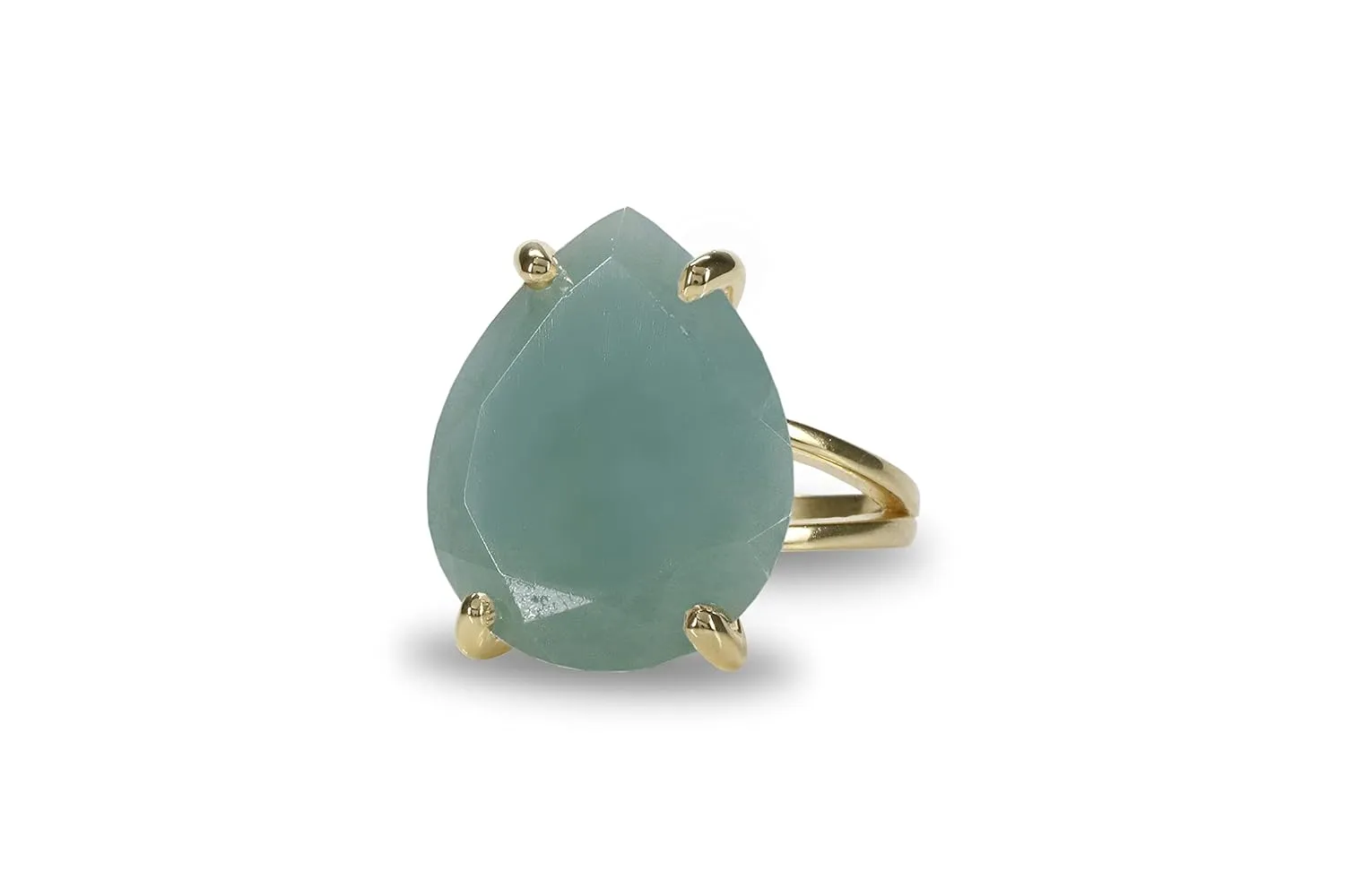 Everyday 14k Ring - Aquamarine in 14k Gold-filled Double Band - Gorgeous March Birthstone Jewelry - Stunning Fashion Jewelry for Women