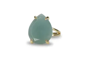 Everyday 14k Ring - Aquamarine in 14k Gold-filled Double Band - Gorgeous March Birthstone Jewelry - Stunning Fashion Jewelry for Women