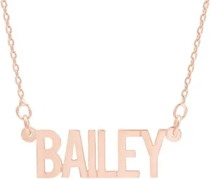 EVE'S ADDICTION Gold Nameplate Necklace - Custom Name Necklace - Gifts for Mom