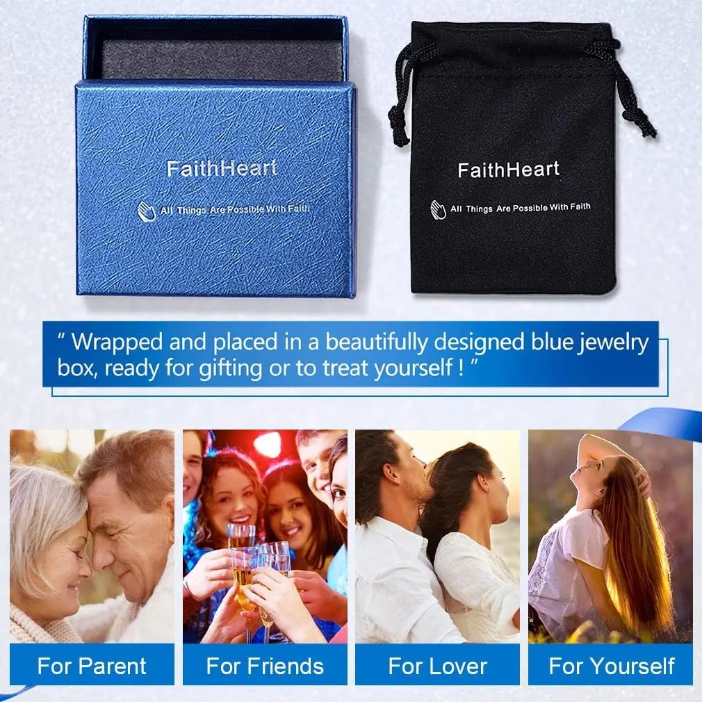 FaithHeart Puzzle Matching Necklace Personalized Custom BFF Pendant Necklaces Set for Women Men Family/Team/Classmates Names Jewelry