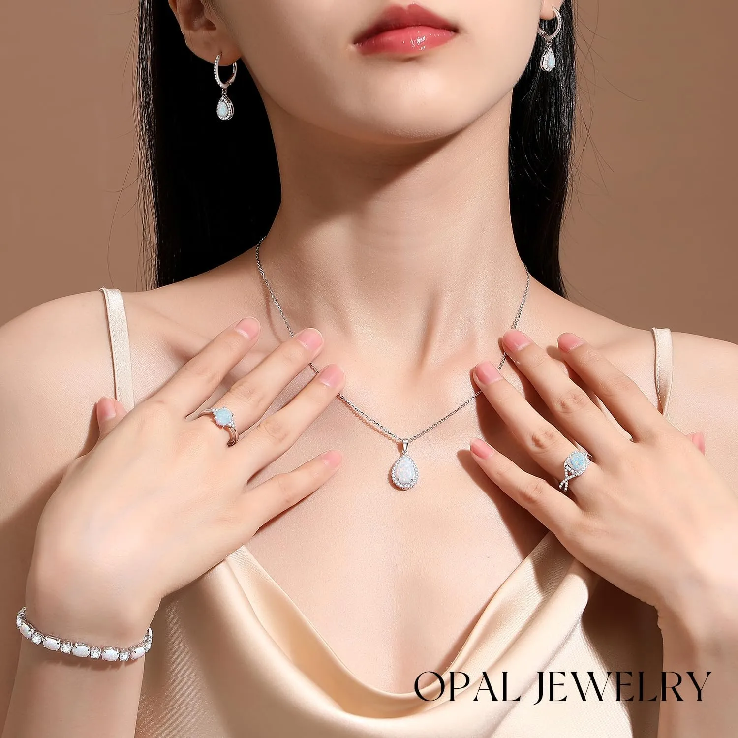 FANCIME Birthstone Rings for Women Sterling Silver Created Opal Rings Garnet Ruby Rings Engagement Ring Fine Jewelry for Women Size 4,5,6,7,8,9,10