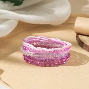 Fashion Handmade Bohemian Bracelets Beaded Colorful Multilayered Stackable Seed Beads Bracelet for Women Statement Friendship Summer Beach Jewelry Gifts