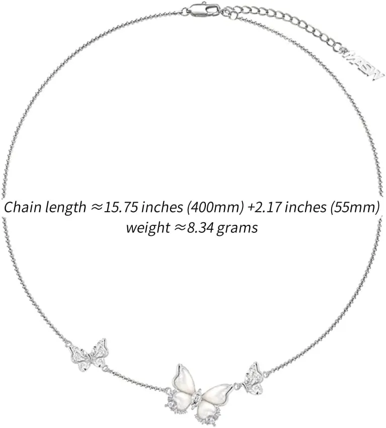 Fashion necklace, exquisite butterfly clavicle chain, temperament fringe butterfly necklace, butterfly pendant