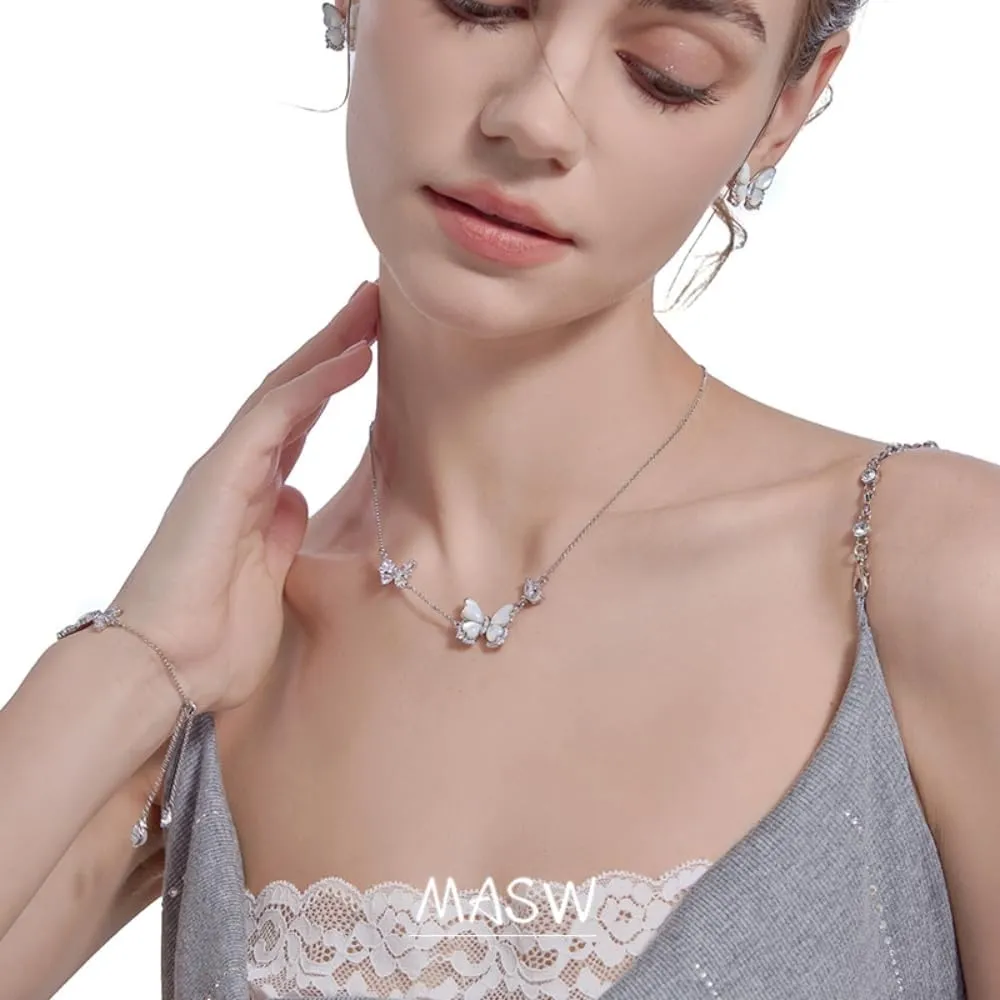 Fashion necklace, exquisite butterfly clavicle chain, temperament fringe butterfly necklace, butterfly pendant