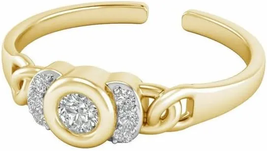 Fashionable Beautiful Toe Ring in 14K Gold Finish 925 Sterling Silver Gift for Womens