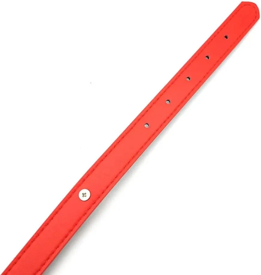 Fashionable Charm Personalized Choker Necklace, Black Red Mixed Leather Choker For Men Women Custom Name Neck