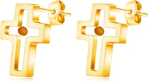 Fashionable Personalized Cross Mustard Seed Earrings Hypoallergenic Materials Religious Beliefs Jewelry suitable for women
