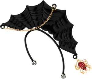 Fashionable Spiderweb Ear Cuff Metal Non-piercing Earring Clip Halloween