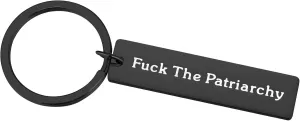 Feminist Keychain, Anti-Patriarchy Gift, Bold Statement Gift for Women's Rights, Fuck The Patriarchy Keyring for Her