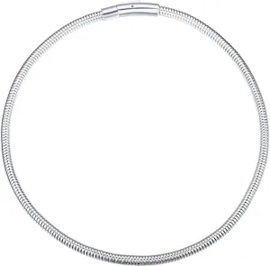 FindChic Stunning Choker Herringbone Chains for Women Stainless Steel 18K Gold/Rose Gold Plated Snake Chain Necklaces 3MM/5MM Width 12.5inch 15inch Adjustable, with Jewelry Box