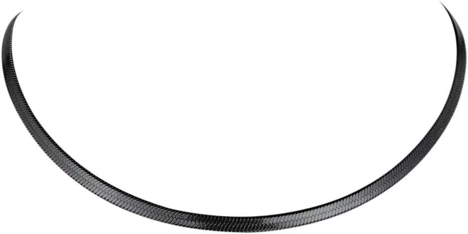 FindChic Stunning Choker Herringbone Chains for Women Stainless Steel 18K Gold/Rose Gold Plated Snake Chain Necklaces 3MM/5MM Width 12.5inch 15inch Adjustable, with Jewelry Box
