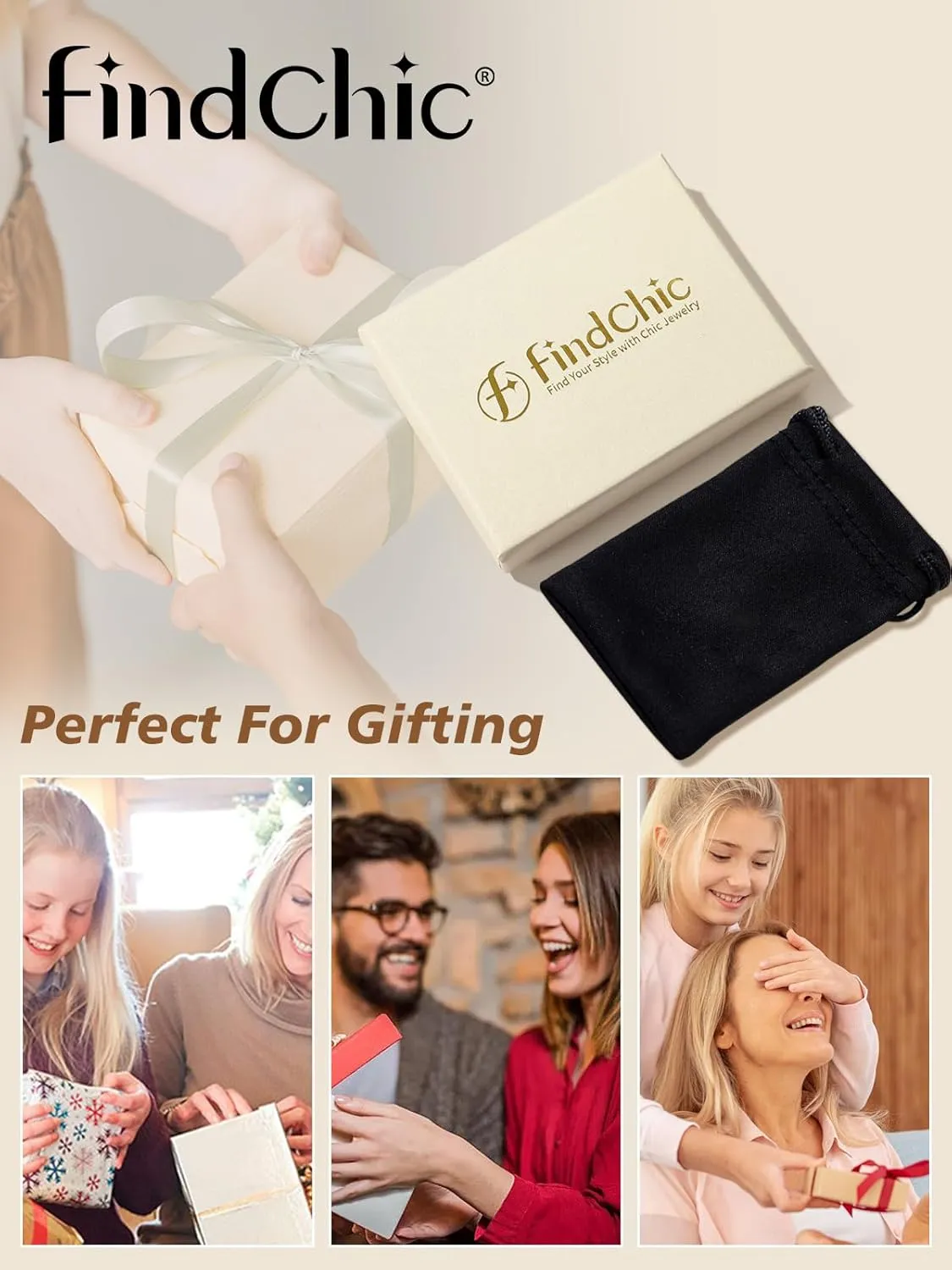 FindChic Stunning Choker Herringbone Chains for Women Stainless Steel 18K Gold/Rose Gold Plated Snake Chain Necklaces 3MM/5MM Width 12.5inch 15inch Adjustable, with Jewelry Box