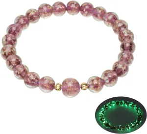 Firefly Beads Bracelet Firefly Glass Bracelet Luminous Bead Bracelet for Women Glass Mermaid Bracelet Bangles Anti Anxeity Healing Energy