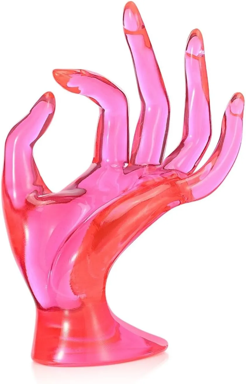Flexzion Hand Jewelry Holder Female Mannequin Hands Holder for Bracelet, Watch, Hand Ring Holder for Jewelry, Mannequin Arm Form Model, Hand Stand Display, Polyresin Hand Mannequin, Black