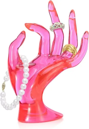 Flexzion Hand Jewelry Holder Female Mannequin Hands Holder for Bracelet, Watch, Hand Ring Holder for Jewelry, Mannequin Arm Form Model, Hand Stand Display, Polyresin Hand Mannequin, Black