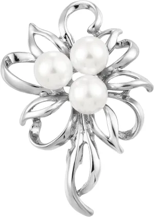 Flower Simulated Pearl Elegant Brooch Pins Jewelry Wedding