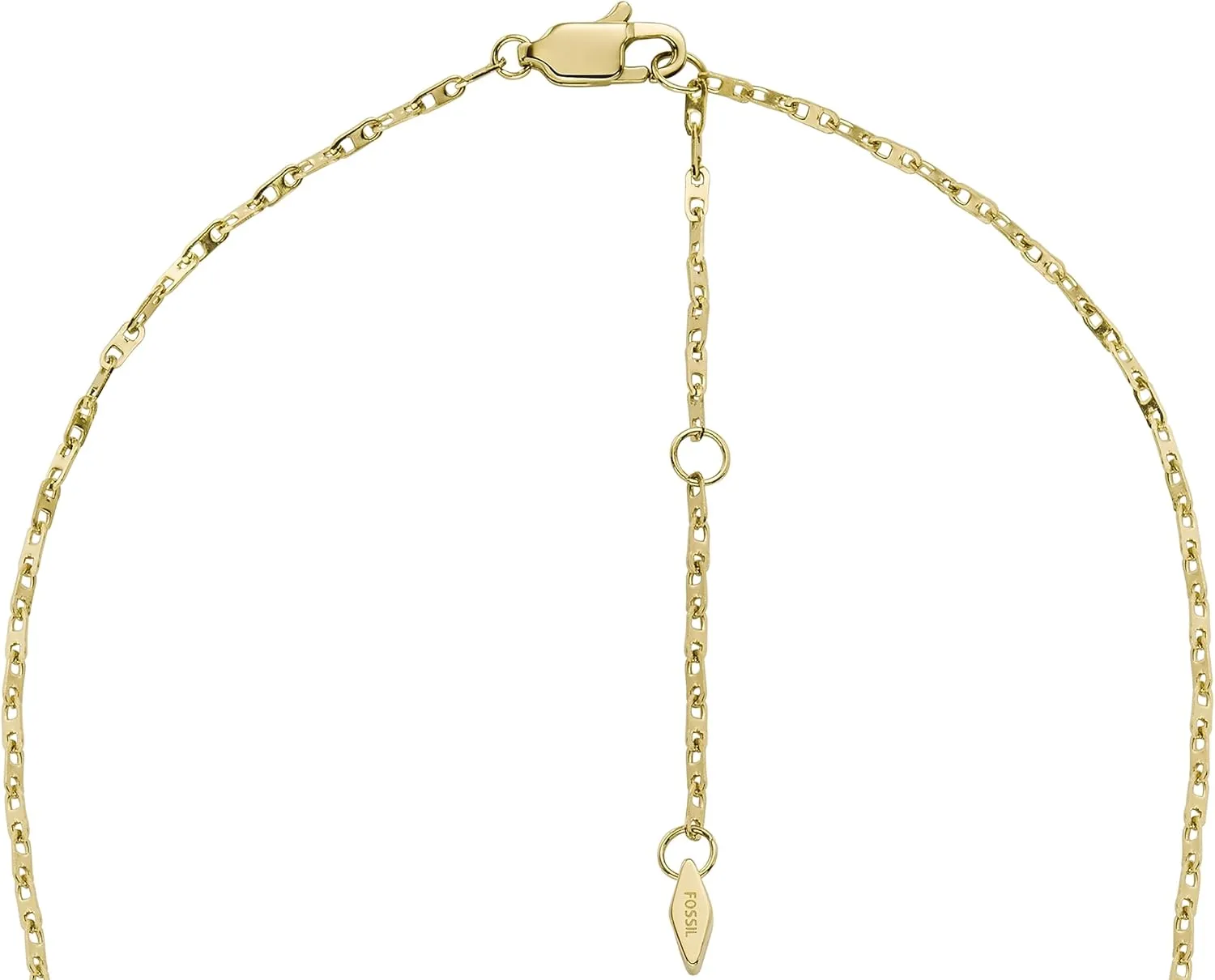 Fossil Women's Gold-Tone Stainless Steel Pendant Chain Necklace for Women