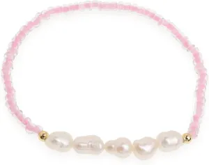 Freshwater Pearl Seed Bead for Women, Dainty Handmade Bohemian Stone Beaded Stretch Friend Bracelet Summer Beach Jewelry Gift