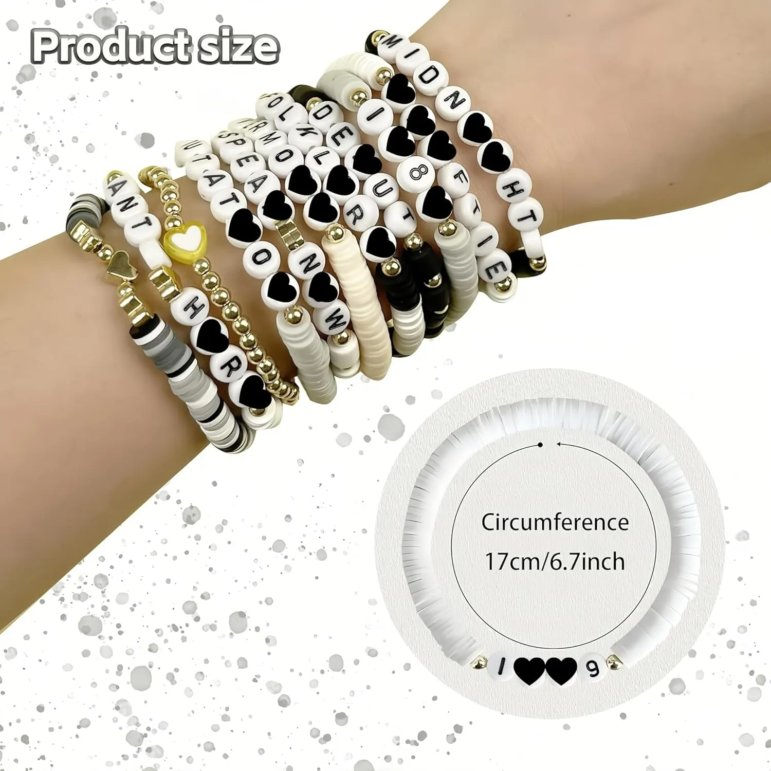 Friendship Boho Layering Bracelet for Women, Albums Inspired Charm Bracelet Set for Music Fans