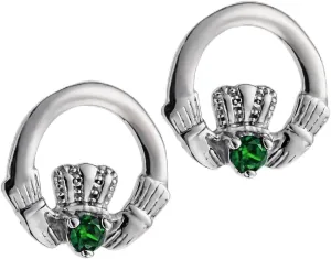 Galway Crystal Claddagh Heart Shaped Earrings for Women Irish Design