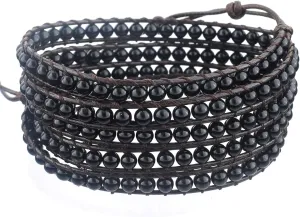 Genuine Stone Wrap Bracelets for Women Natural Crystal Beaded Wrap Bracelet 2/3/5 Adjustable Bohemian Bracelets Jewelry Gifts for Women Mom