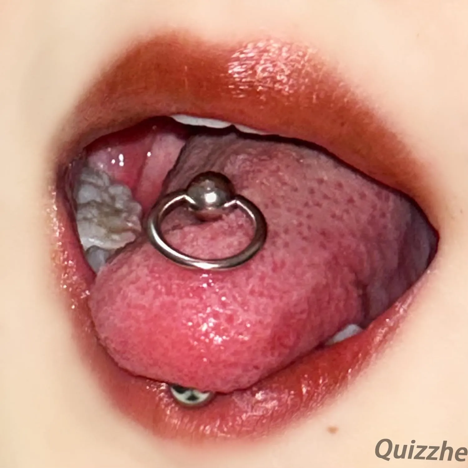 Geometric Tongue Ring Stainless Steel Tongue Ring Straight Barbell Tongue Rings Cheek Piercing Lip Rings Nipple Rings Statement Tongue Piercing Jewelry for Women Men