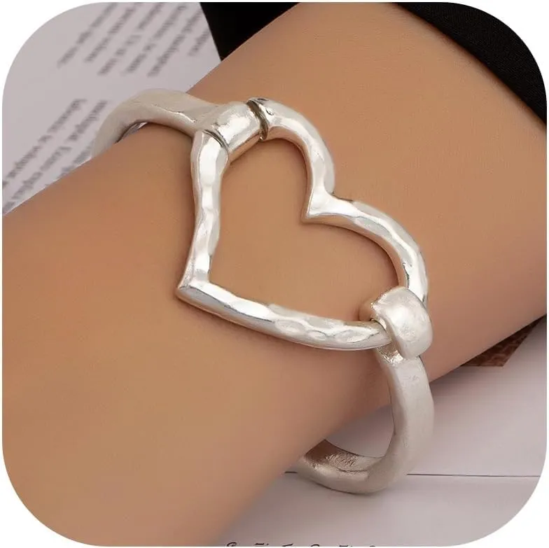 Gold Bangles for Women Chunky Cuff Bracelet Stack Non Tarnish Trendy Jewelry Gifts