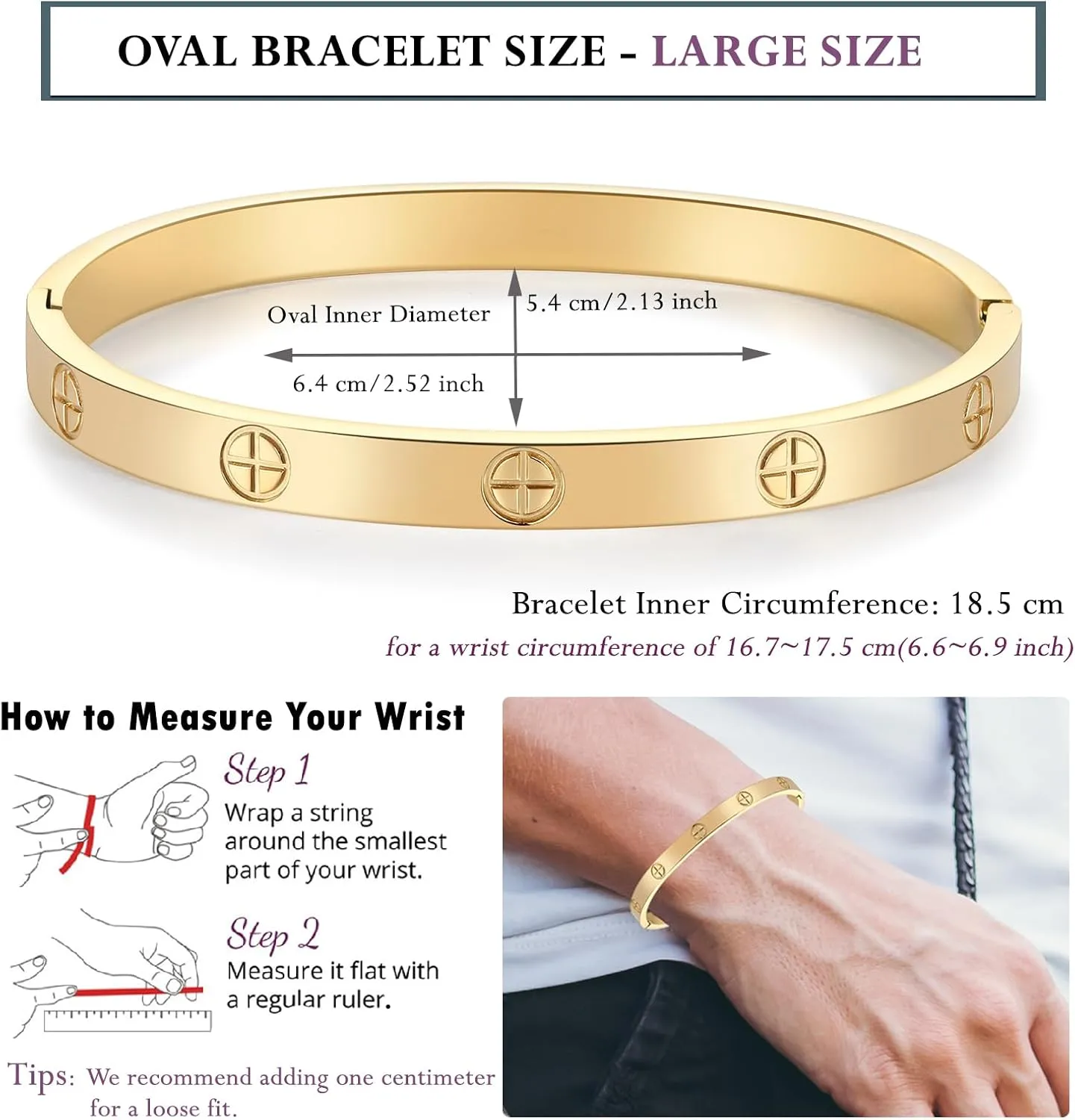 Gold Bracelets for Women Friendship Love Bangle Bracelets Cubic Zirconia Stainless Steel Bracelet Jewelry Birthday Gifts for Women Stocking Stuffers
