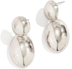 Gold Earrings for Women Chunky Gold Plated Ball Drop Dangle Earrings Dainty Silver Statement Stud Earrings Trendy Double Ball Jewelry Gifts Hypoallergenic