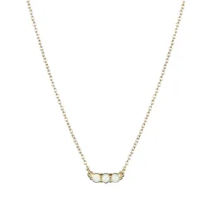 Gold Opal Bar Necklace