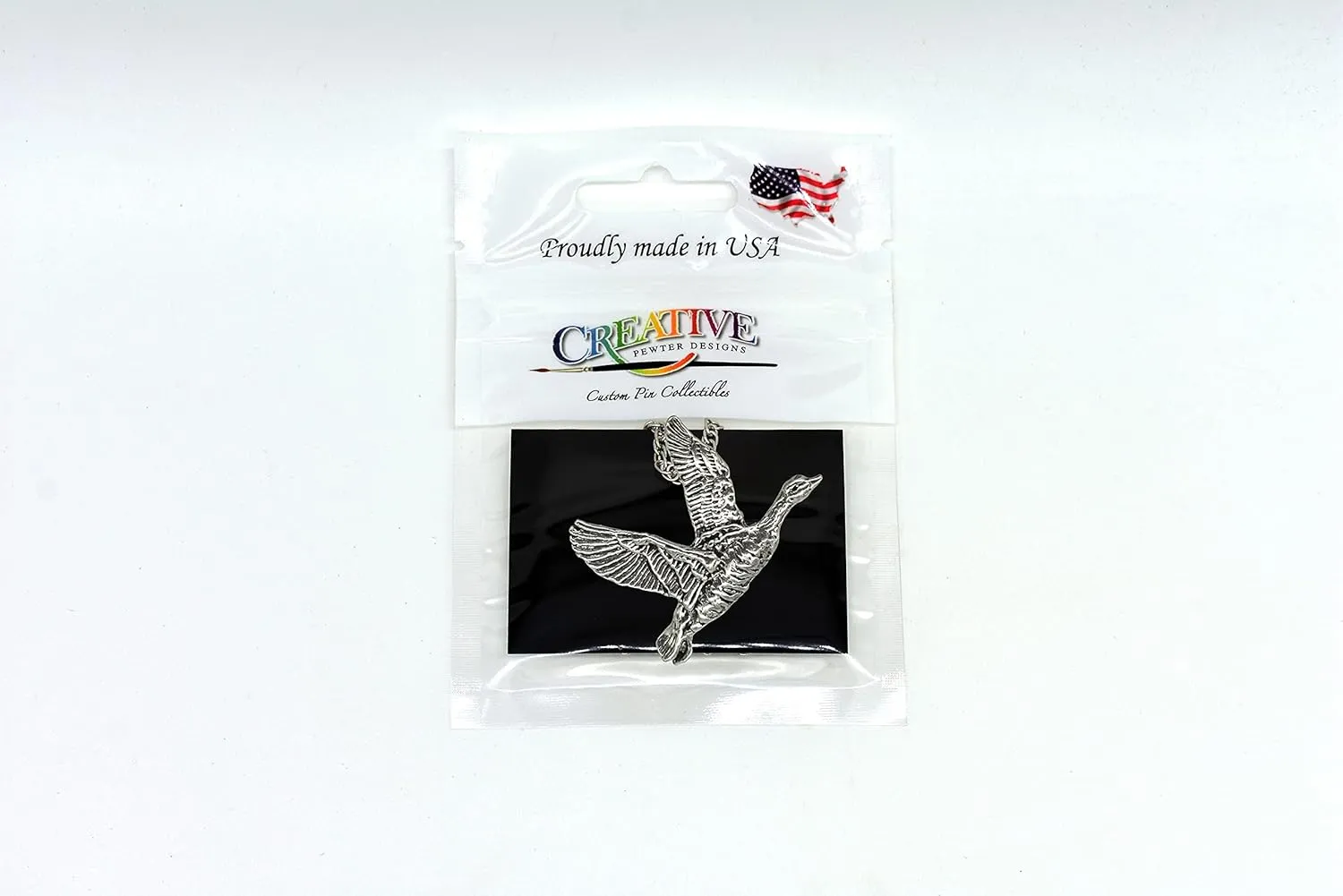 Handcrafted Bird Pendant Gift - Goose, Duck, Pheasant, Quail, Turkey, Eagle, Peregrine Falcon, Own, Heron, Rooster, Hummingbird, Cardinal, Swallow - Pewter, Copper, Gold - 24 Inch Chain - Made in USA