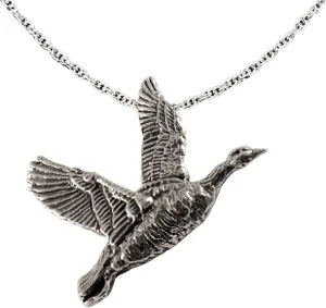 Handcrafted Bird Pendant Gift - Goose, Duck, Pheasant, Quail, Turkey, Eagle, Peregrine Falcon, Own, Heron, Rooster, Hummingbird, Cardinal, Swallow - Pewter, Copper, Gold - 24 Inch Chain - Made in USA