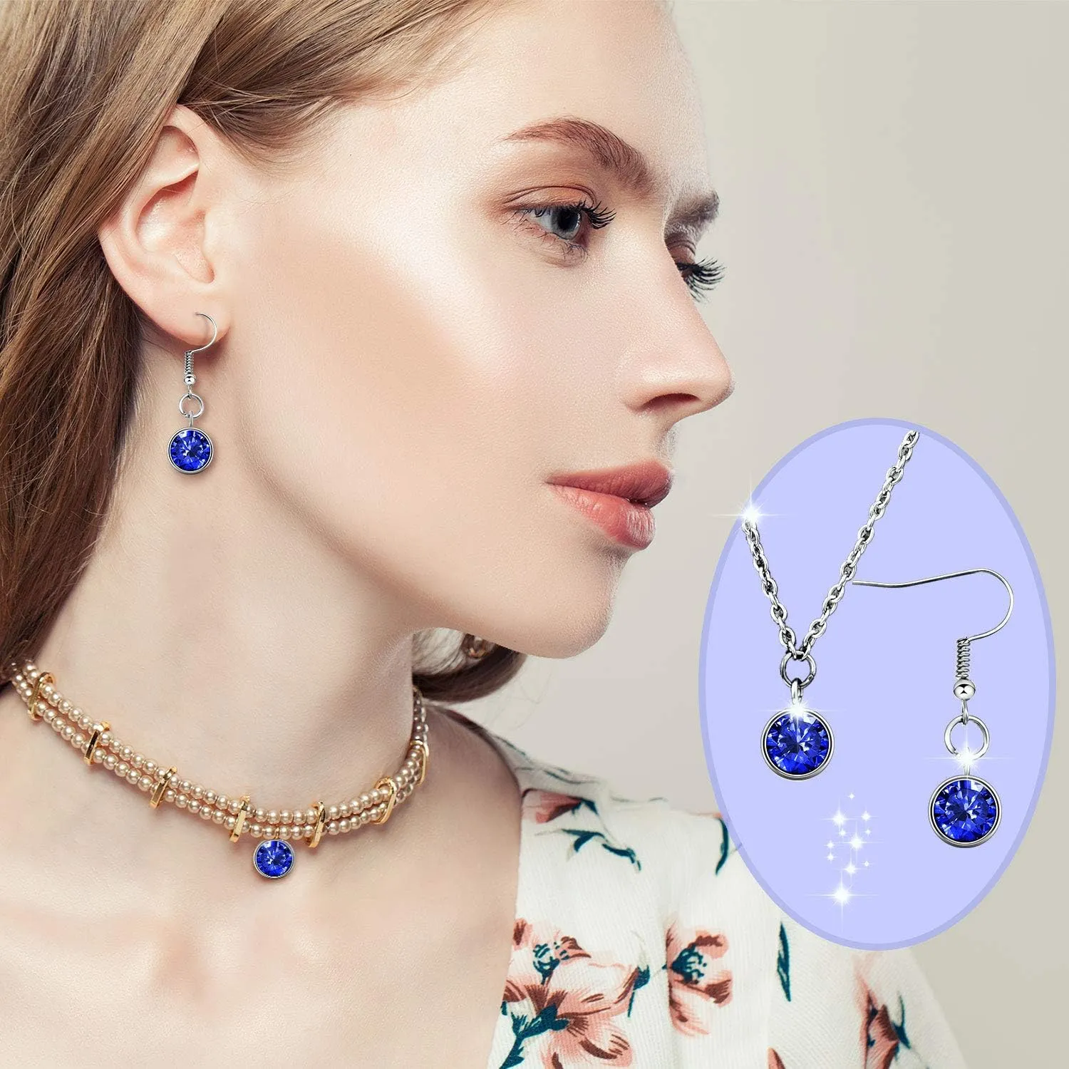 Hicarer 72 Pcs Crystal Birthstone Charms DIY Beads Pendant Crystal Charm for Jewelry Necklace Bracelet Earring Making, 7 mm