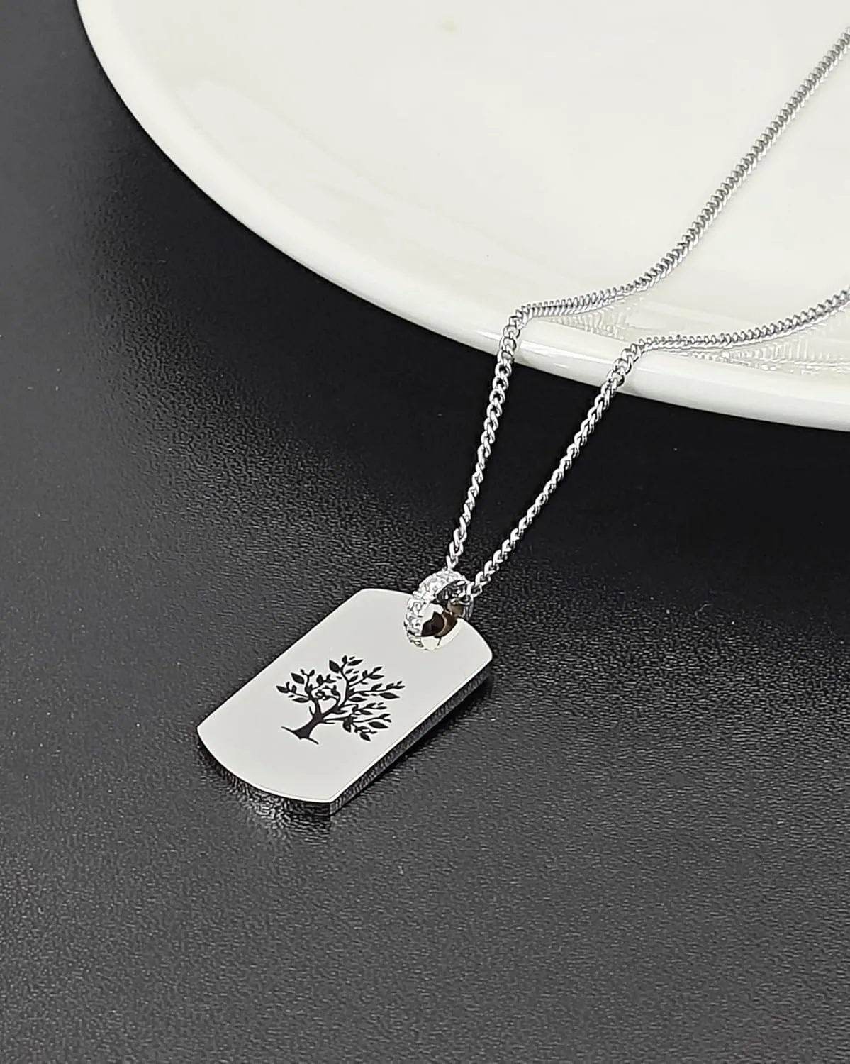 HOFOYA Birth Month Flowers Necklace - Charm Rose-Gold Engraved Flowers Pendant Inlaid With Zircon Necklace Birthday Jewelry Gifts for Women.
