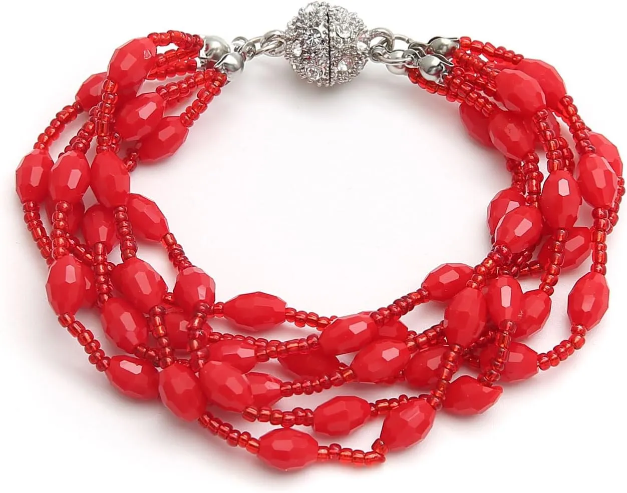 HZMAN Boho Beaded Bracelet for Women Dainty Retro Multi Strands Bohemian Bracelet Jewelry Gift