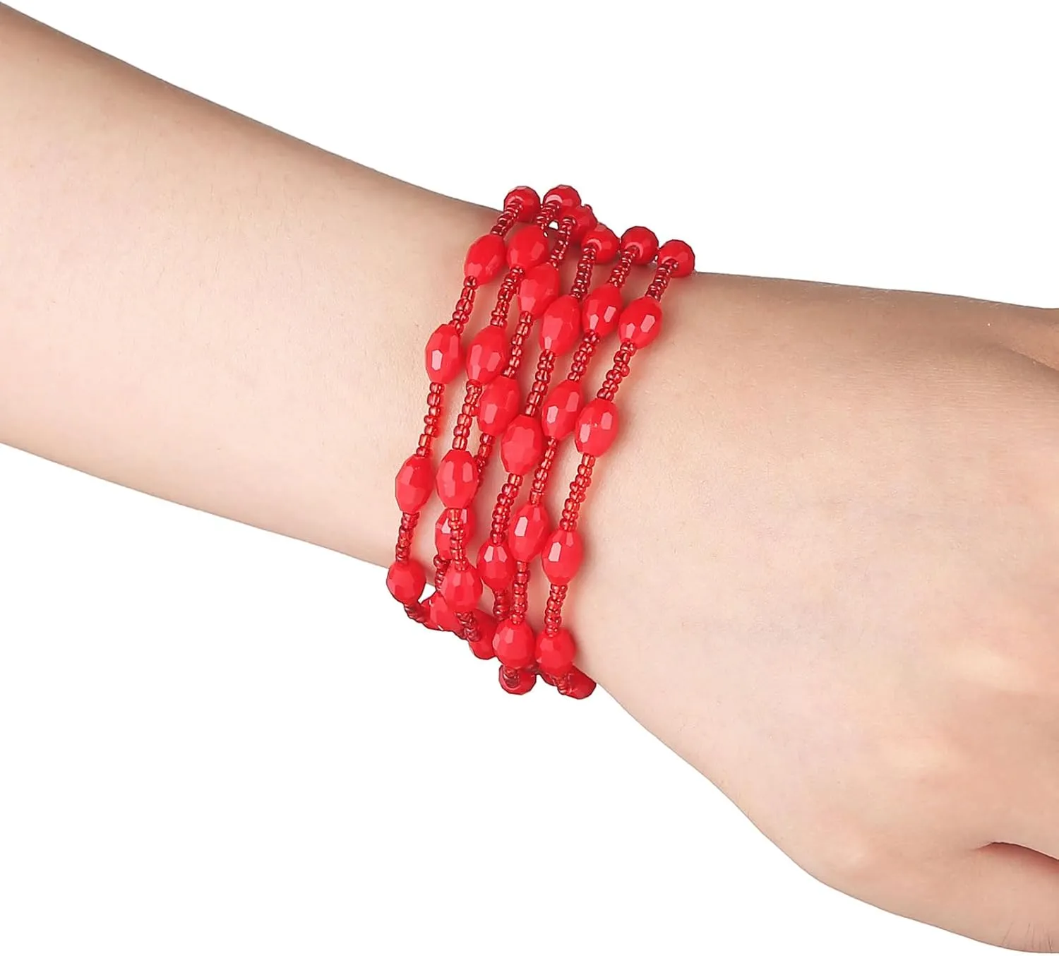 HZMAN Boho Beaded Bracelet for Women Dainty Retro Multi Strands Bohemian Bracelet Jewelry Gift