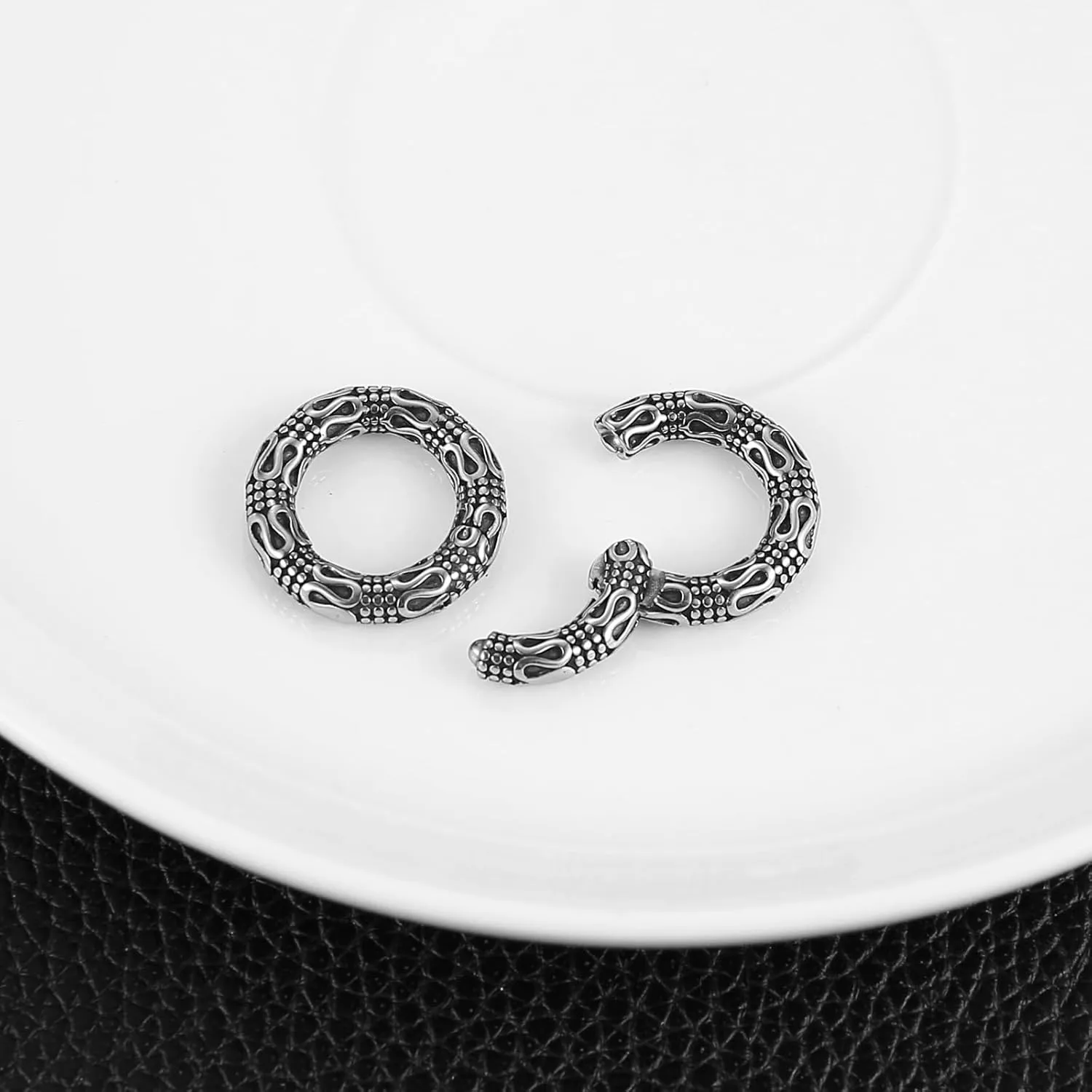 HZMAN Surgical Steel Huggie Hoop Earrings 4mm Silver Hypoallergenic Punk Earrings for Men Women