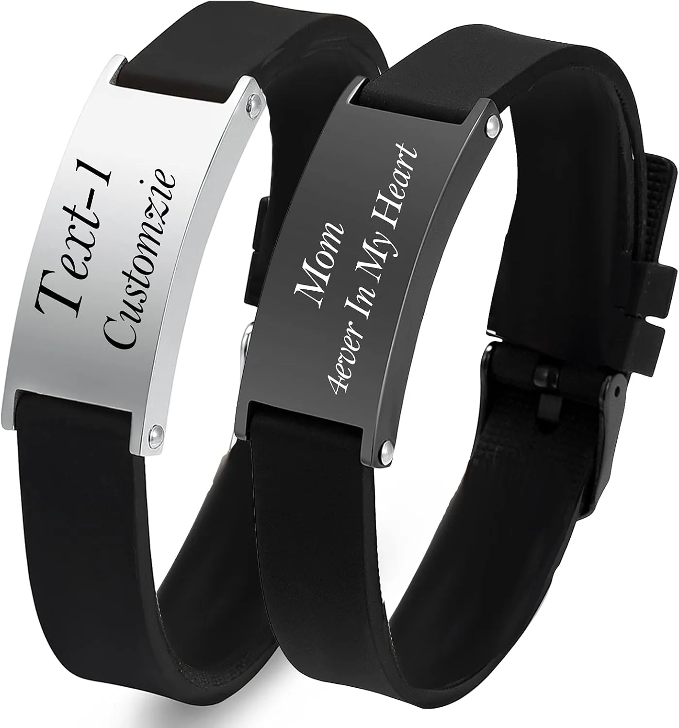 Imrsanl Cremation Bracelet for Ashes - Stainless Steel Urn Bracelet for Pet/Human Ashes - Genuine Leather Memorial Bangles Keepsake Ash Jewelry (Personalized)