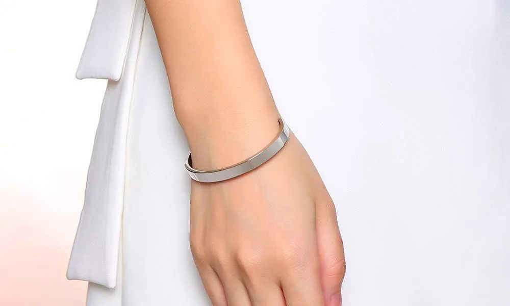 Inspirational Bracelet Custom Rose Gold Bracelets for Women Personalized Gift Cuff Bracelet Custom Rose Gold Bracelets Mantra Engraved Birthday Bangle Bracelet