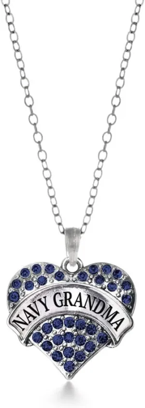 Inspired Silver - Silver Pave Heart Charm 18 Inch Necklace with Cubic Zirconia Jewelry