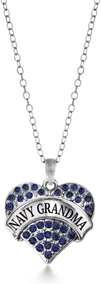 Inspired Silver - Silver Pave Heart Charm 18 Inch Necklace with Cubic Zirconia Jewelry