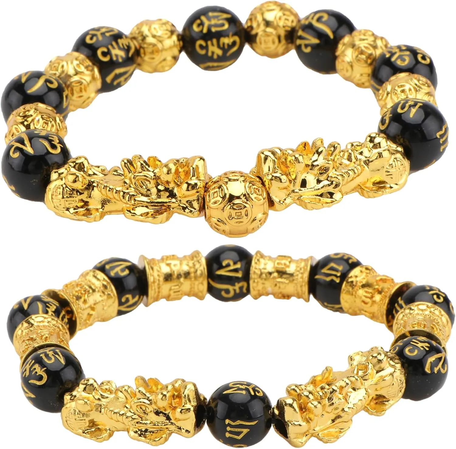 Jade Bead Bracelet Buddhist Design Men's Jewelry Auspicious Bangle Fashionable