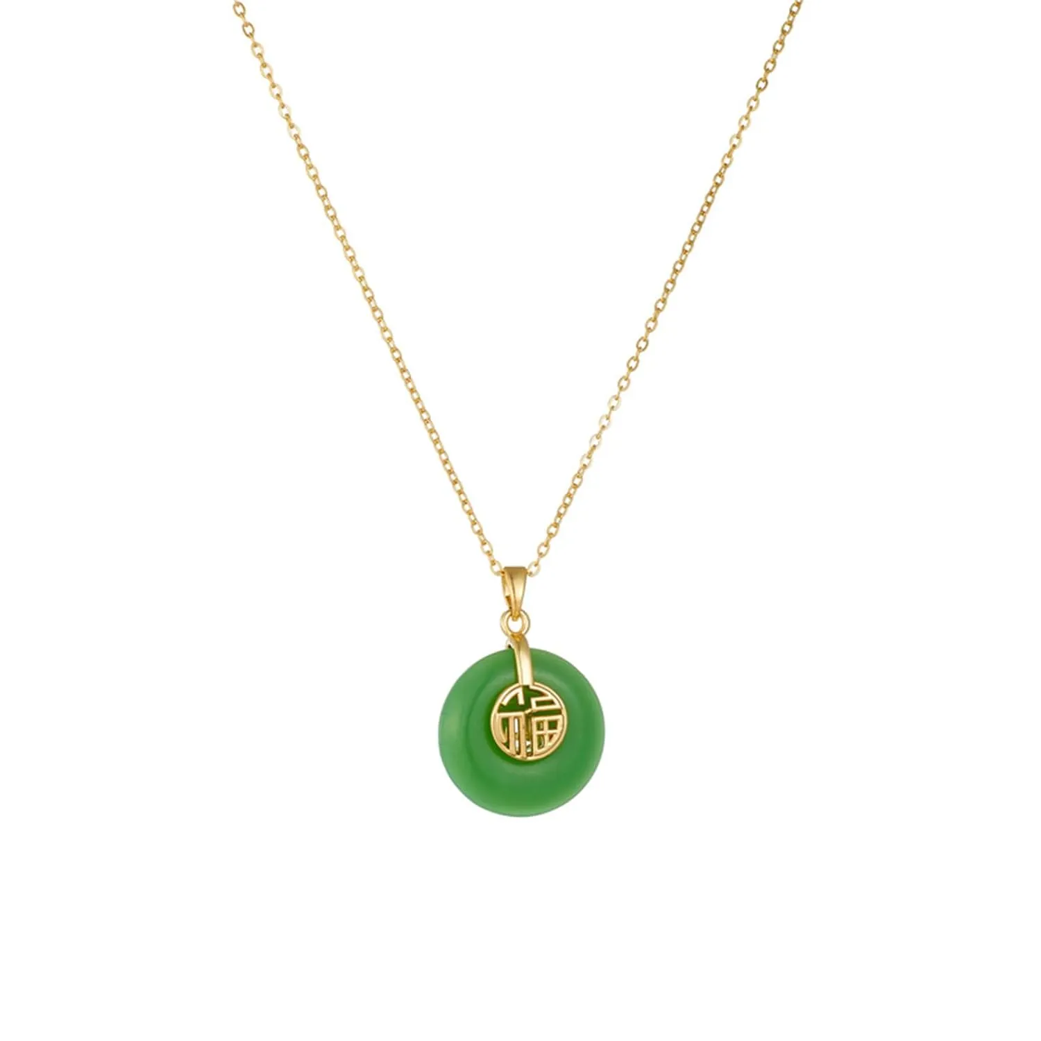 Jade Necklace for Women Buddha Jade Necklaces Green Crystal Necklace Lucky Buddha Jewelry Stocking Stuffers for Women Men