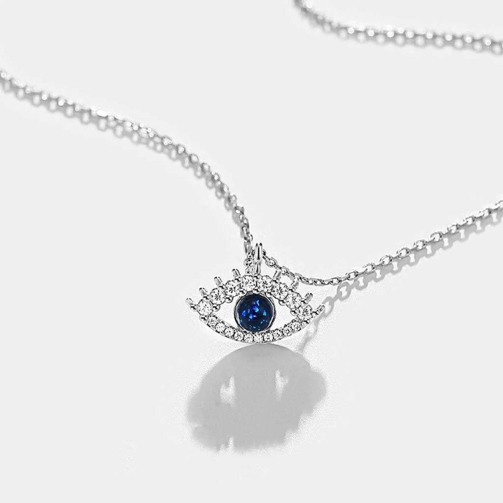jewelry/necklaces blue eye necklace lady platinum pendant girlfriend fashion clothing accessories women's pendants