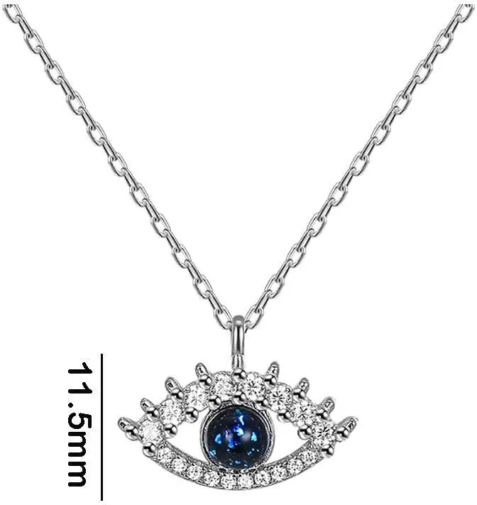 jewelry/necklaces blue eye necklace lady platinum pendant girlfriend fashion clothing accessories women's pendants