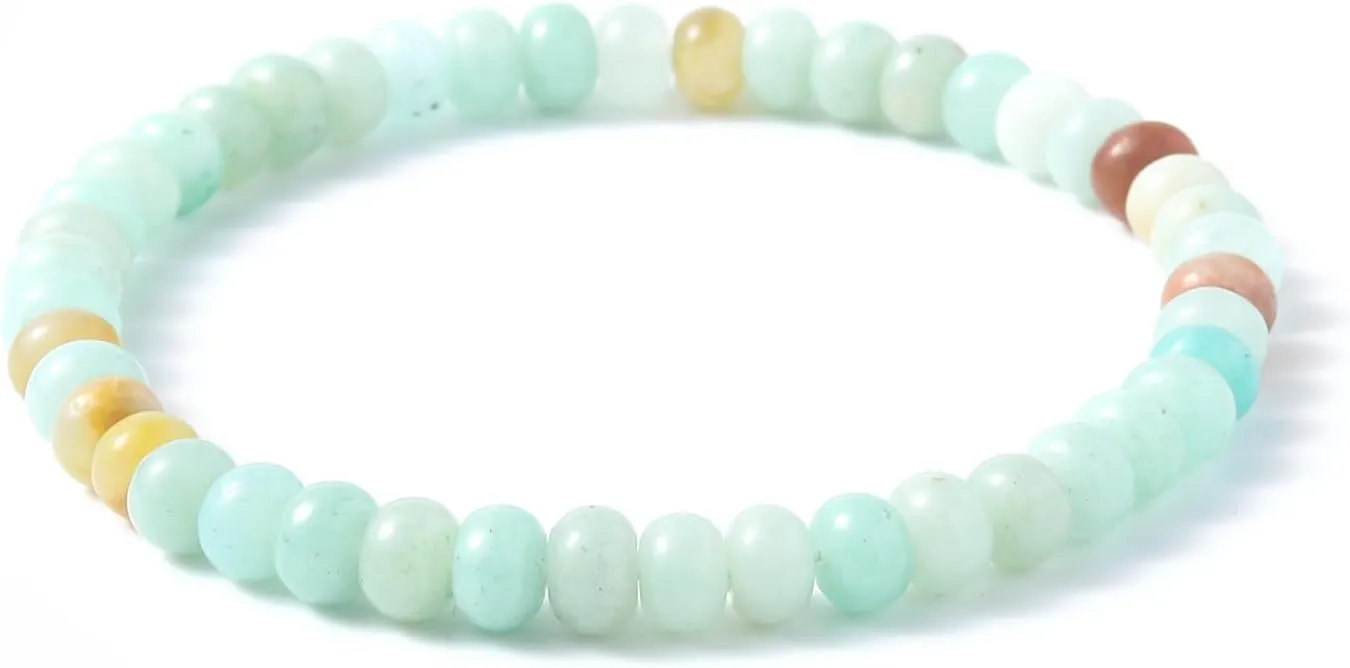Jinxiuge Elastic Stone Beaded Bracelet for Women Handmade Beach Boho Beads Ankle Bracelet Jewelry for Birthday Party Gift for Her