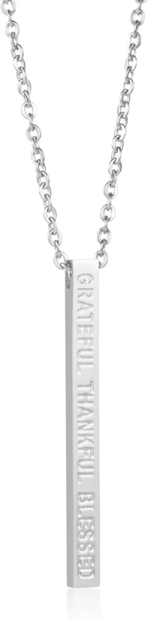 JoycuFF Friendship Necklace Jewelry for Friends Women Inspirational Vertical Bar Pendants Jewellery Gift for Teen Girls