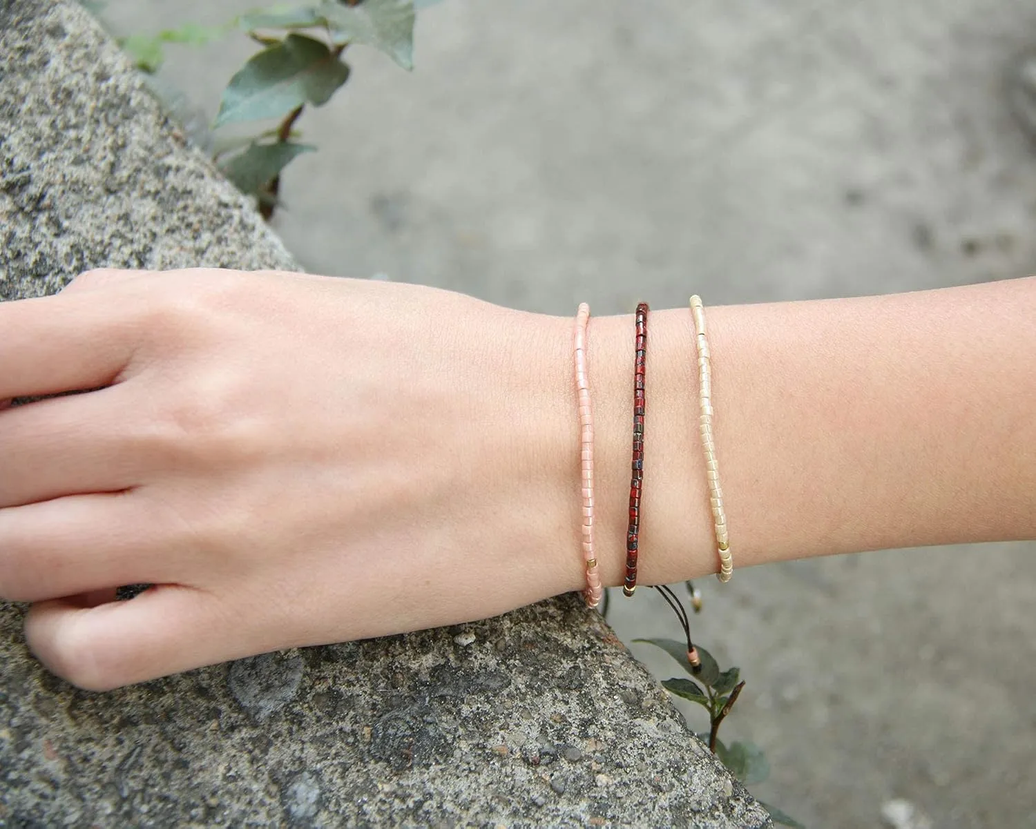 KELITCH New Miyuki Crystal Adjustable Bracelet Handmade Friendship Bracelets for Women