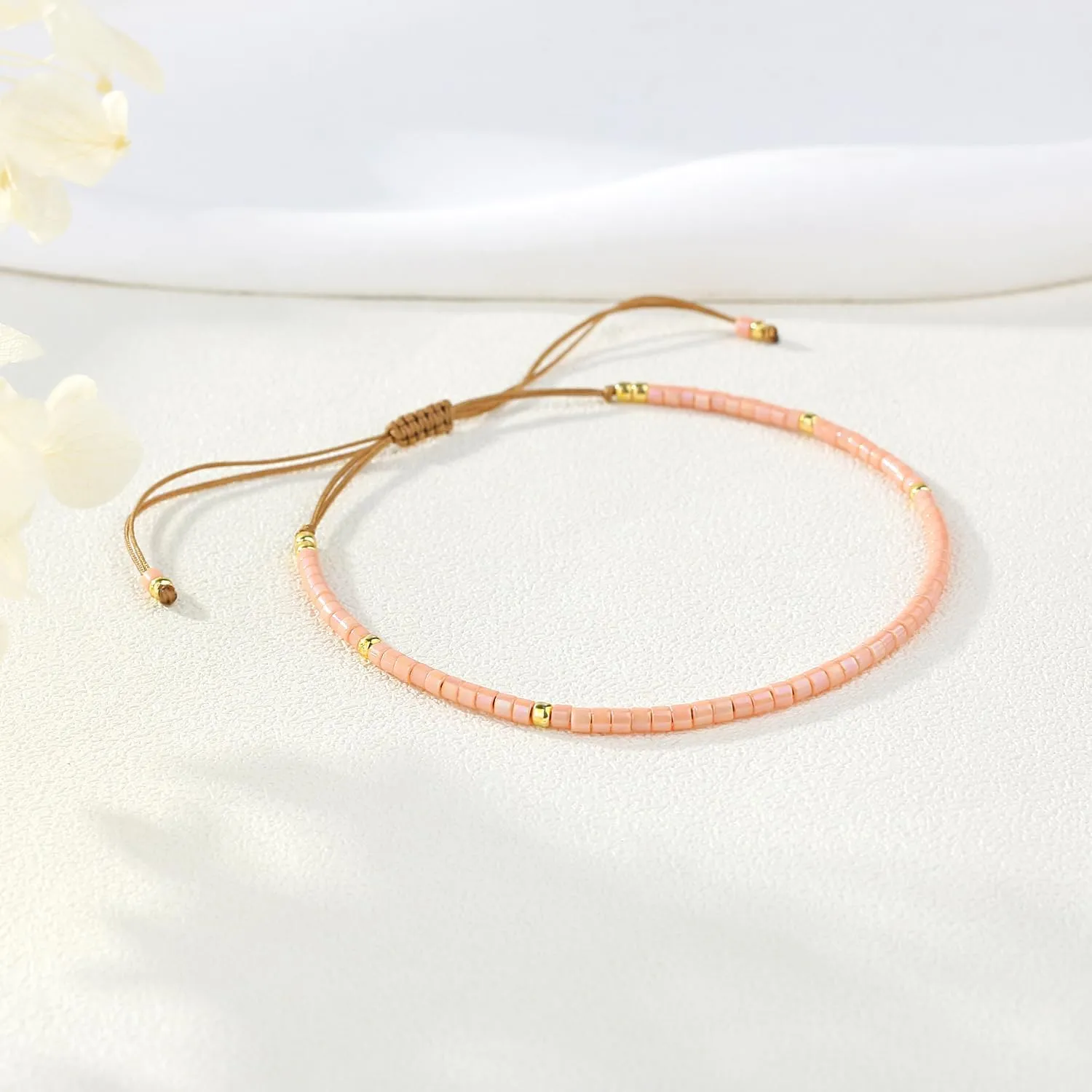 KELITCH New Miyuki Crystal Adjustable Bracelet Handmade Friendship Bracelets for Women